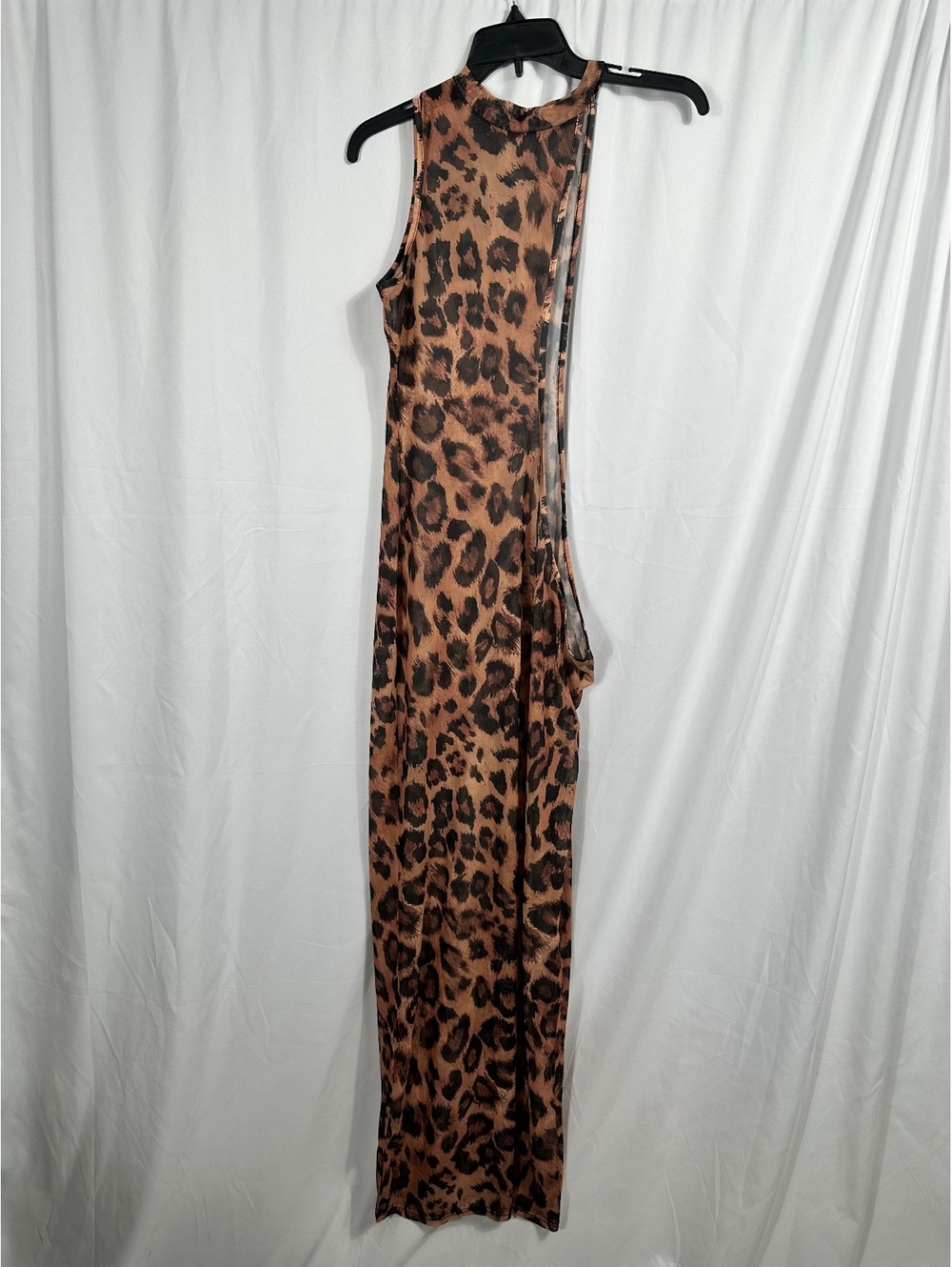 Leopard Print Sleeveless Swim Cover Up Dress XXL